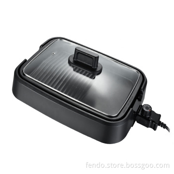 220-240V 2000W Non-stick Smokeless Electric Barbecue Grill with Detachable Plates
